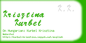 krisztina kurbel business card